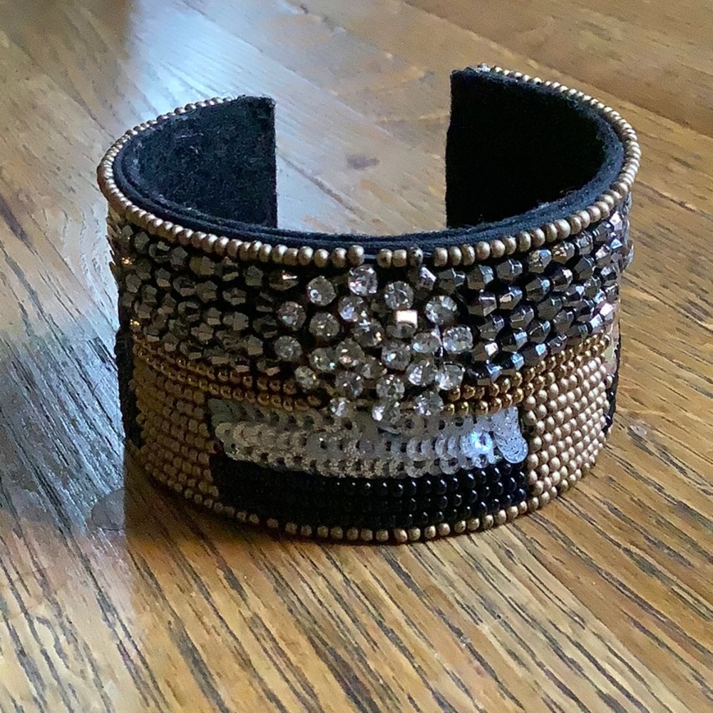 Beaded cuff bracelet